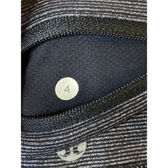 Lululemon‎ Run Pace Tight Heathered Deep Coal back Zipper pocket Leggings sz 4 - Picture 5 of 9